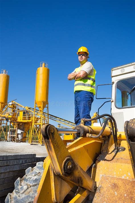 Bulldozer operator stock image. Image of occupation, happy - 44934301