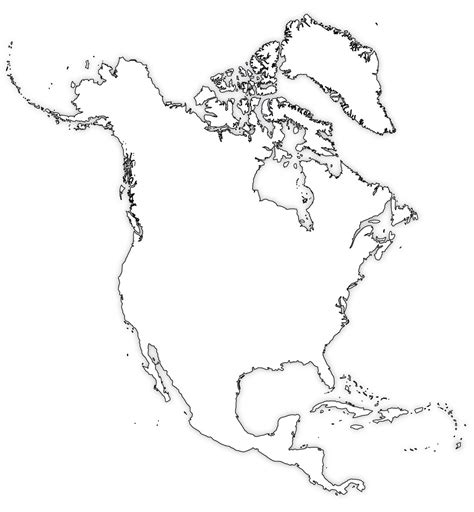 North America Physical Map Printable