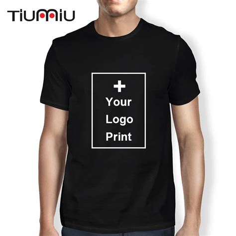 Customized Logo T shirts for Men Your Logo Print Male Custom Design ...