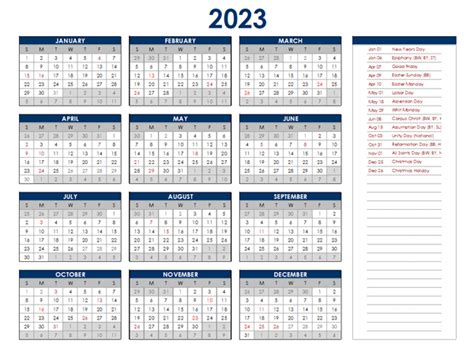 2023 Germany Annual Calendar with Holidays - Free Printable Templates