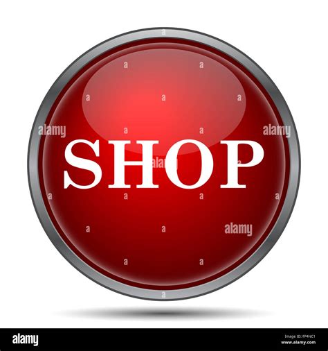 Shop icon. Internet button on white background Stock Photo - Alamy