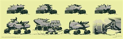 Jamie Martin - 'The Landship' - concept vehicle sketches