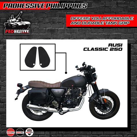 RUSI CLASSIC 250 , TANK GRIP, TANKGRIP, MOTO, GAS, TANK COVER ...