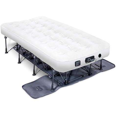 Ivation EZ-Bed 7 in. Thick Twin Size Legs Air Mattress with Inflatable Deflate Defender ...