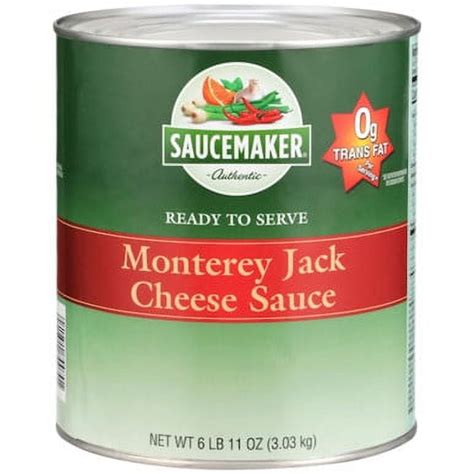 (Price/Case)Saucemaker White Monterey Jack Cheese Sauce 107 Ounce Can - 6 Per Case - Walmart.com