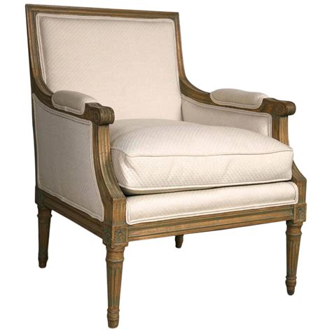 Louis XVI Style Bergere Chair Style of Jansen at 1stdibs