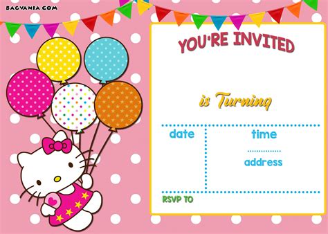 FREE Personalized Hello Kitty Birthday Invitations | FREE PRINTABLE ...