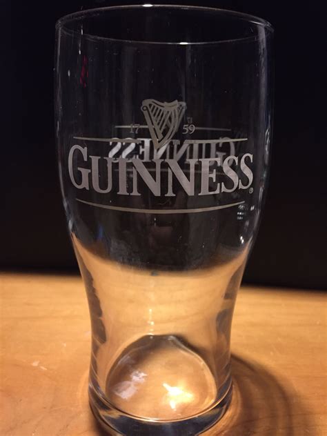 Guinness Pint glass Guinness on both sides | Liquor glasses, Guinness ...