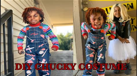 NO SEW CHUCKY HALLOWEEN TUTORIAL || diy Chucky's overalls || Good Guys overalls - YouTube