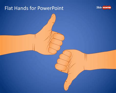 Free Flat Hands PowerPoint Template - Free PowerPoint Templates - SlideHunter.com
