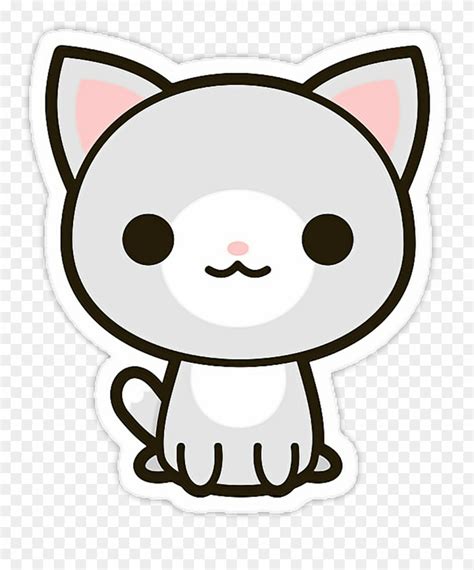 Cat Sticker - Stickers Kawaii Png Clipart (#3262217) - PinClipart