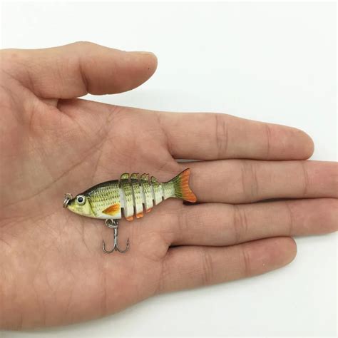 1PCS 5CM 2.5G Mini Fishing Lure Sahte Yemler Swimbait Grankbait Hard Bait Multi Jointed Lure ...