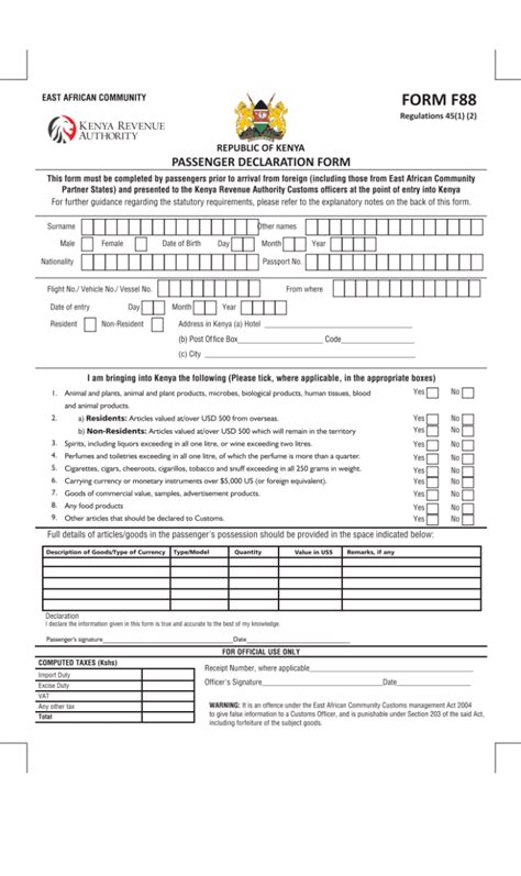 Kenyan declaration form - China Purchasing Agent