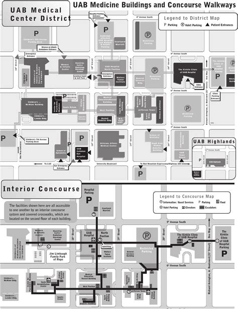 UAB Hospital Parking Options and Map | Hospital, Map, Uab