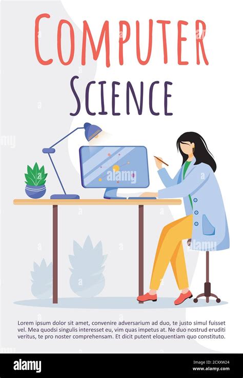 Computer science poster vector template Stock Vector Image & Art - Alamy