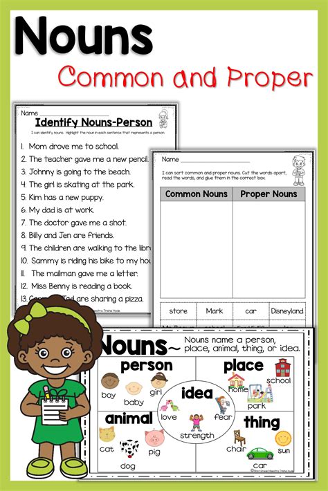 Nouns Common and Proper | Proper nouns worksheet, Nouns worksheet, Common and proper nouns