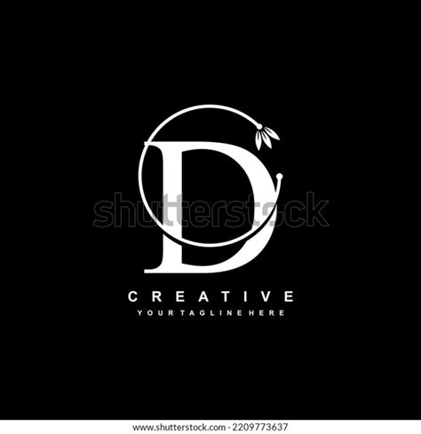 White Letter D Logo Template Floral Stock Vector (Royalty Free) 2209773637 | Shutterstock