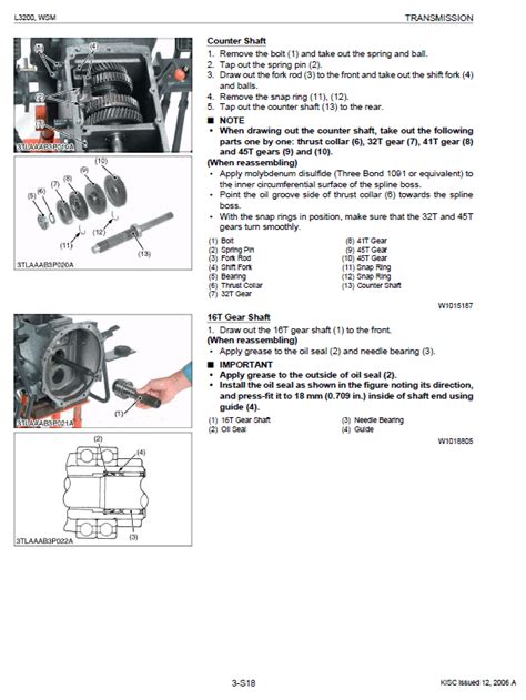 Kubota L3200, L3800 Tractor Workshop Service Manual