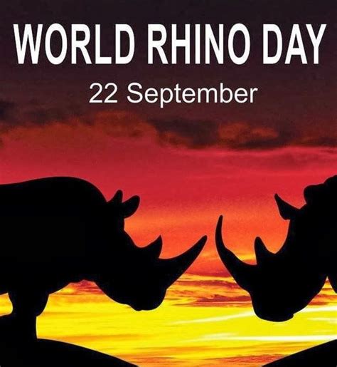 World Rhino Day September 22. JM. | World days, World, September