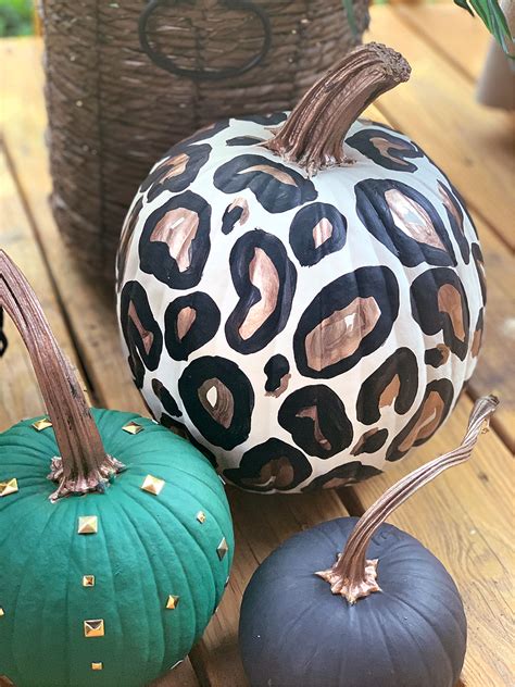 Easy Leopard Painted Pumpkin