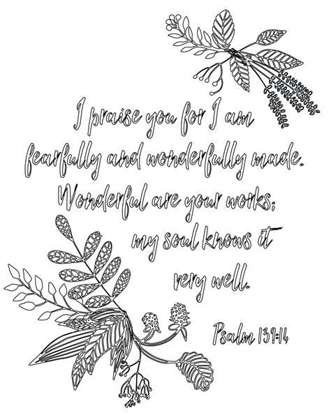 psalm-139-coloring-page ~ creative little women