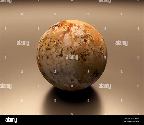 A rendered Image of the Jupiter Moon Io Stock Photo - Alamy