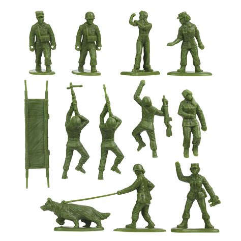 BMC PLASTIC ARMY WOMEN - OD Green 36pc Female Soldier Figures - Made i – BMC Toys