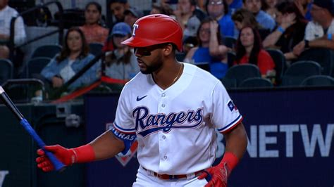 Leody Taveras lines an RBI single to center field | 05/17/2023 | Texas ...