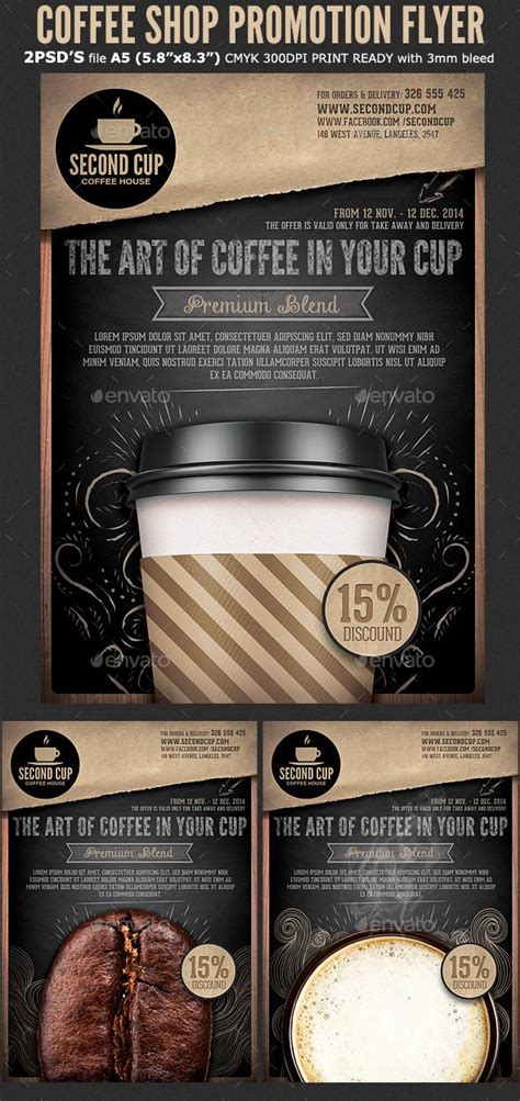 Coffee Shop Promotion Flyer Template | Coffee advertising, Coffee shop ...