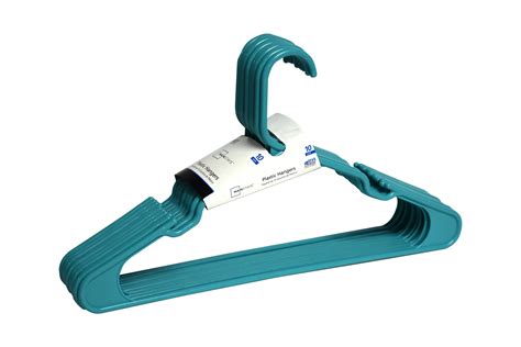 Mainstays Plastic Notched Clothing Hangers, 10 Pack, Teal - Walmart.com