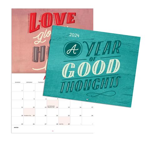 Inspirational Quotes Calendar 2024 - Aggy Lonnie