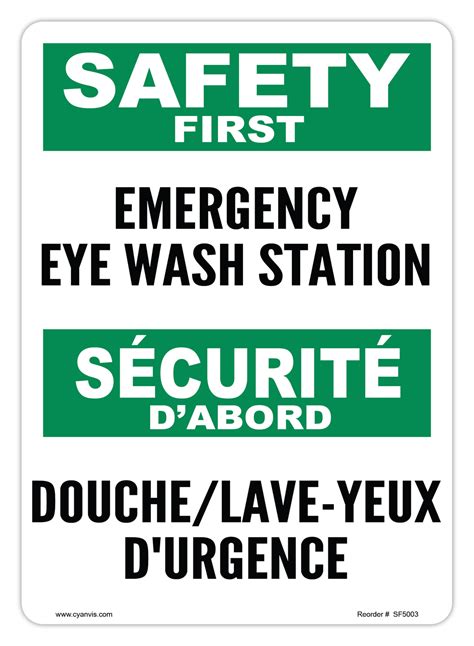 Osha Safety First Safety Sign Eye Wash Station Upside - vrogue.co