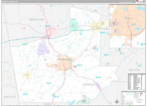 Carroll County, GA Maps