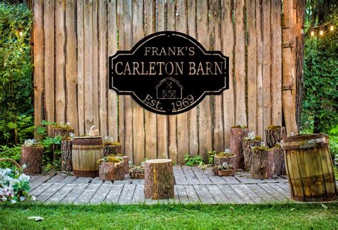 Metal Farm Sign With Family Name, Custom Established Date, Personalized ...