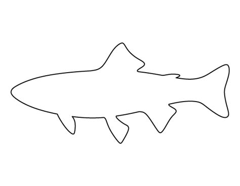 Trout pattern. Use the printable outline for crafts, creating stencils, scrapbooking, and more ...