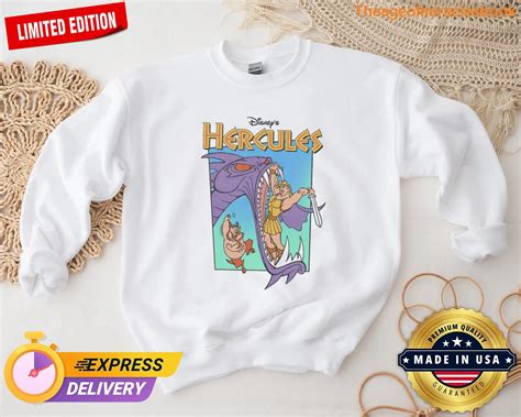 Disney Hercules Hydra Battle Retro Movie Poster T-shirt