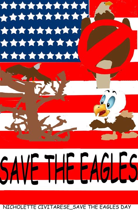 graphic design projects: save the eagles day poster