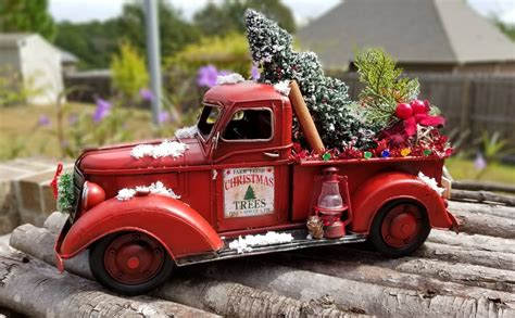 Christmas Red Truck Red Truck Decor Christmas Red Truck | Etsy ...