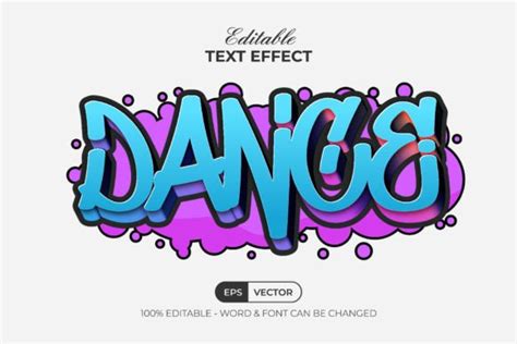 Dance Graffiti Text Effect Style Graphic by Mockmenot · Creative Fabrica