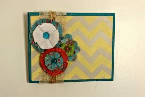 DIY Wall Art and Fabric Flower Tutorial - Live Creatively Inspired