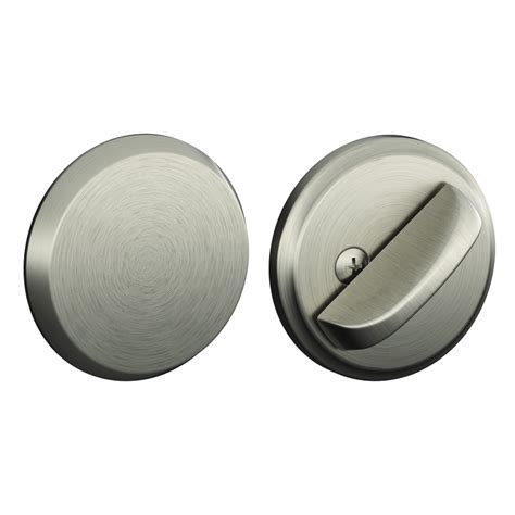 Schlage Satin Nickel Single Sided Keyless Deadbolt at Lowes.com