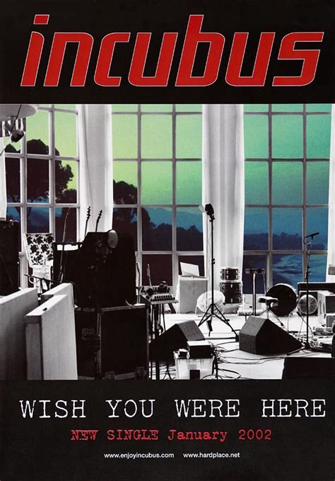 Incubus poster - Wish You Were here | Incubus, Music concert posters, Wish you are here