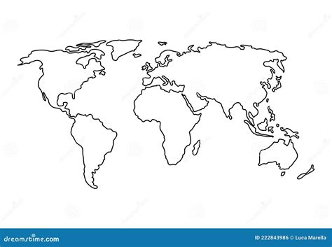 World line map stock vector. Illustration of pencil - 222843986