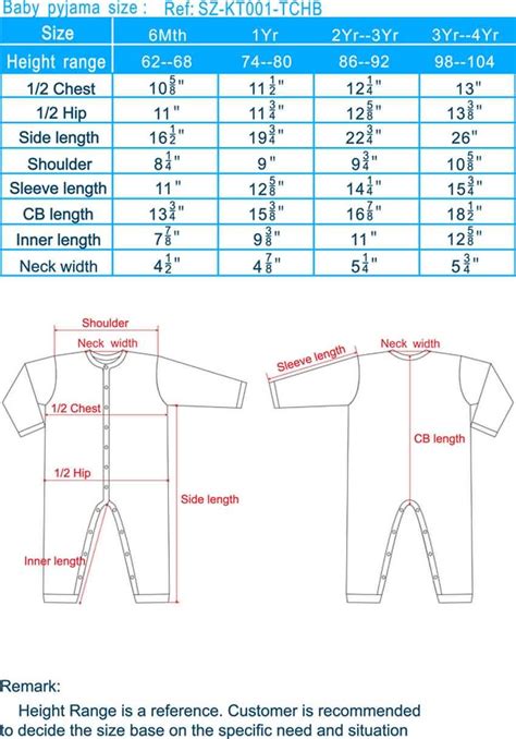 Clothes Chart For Kids