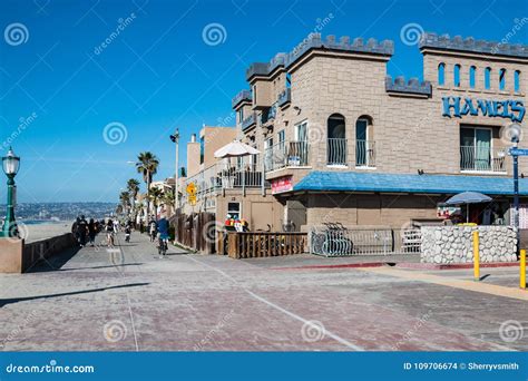 Mission Beach Boardwalk in San Diego, California Editorial Stock Image ...