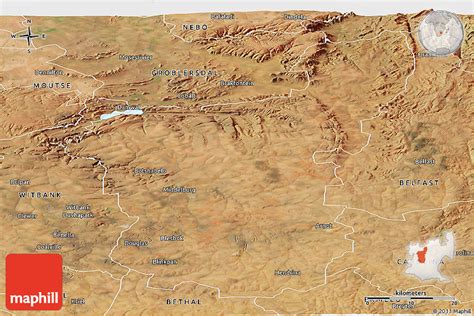 Satellite Panoramic Map of MIDDELBURG (TVL