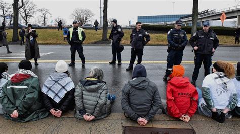 NYC pro-Palestinian protesters block freeway to JFK airport, 26 ...