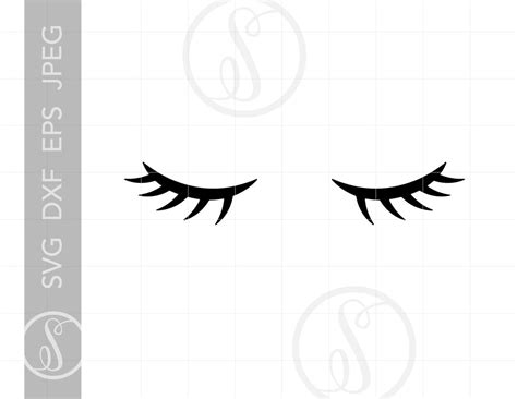 Eyelashes SVG Eyelashes Clipart Download Eyelashes - Etsy