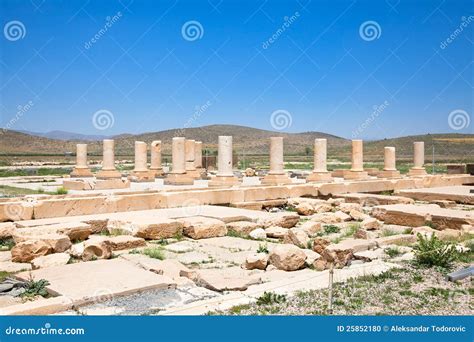 The Audience Hall of the Pasargadae Palace Stock Photo - Image of ...