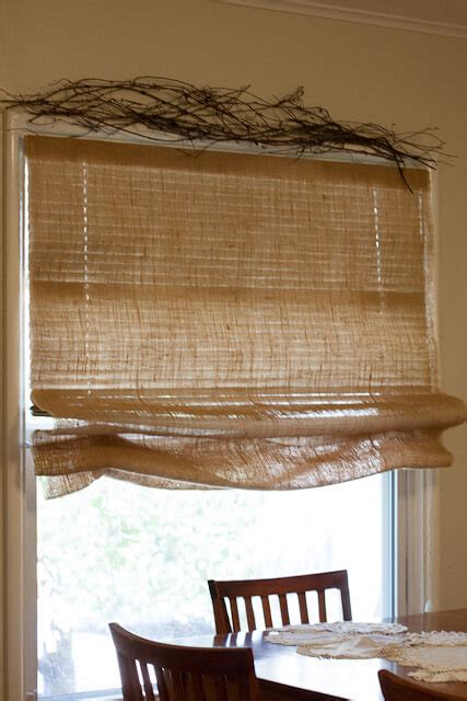 DIY Burlap Roman Shade over Mini Blinds - Our Family Unit - Confessions ...